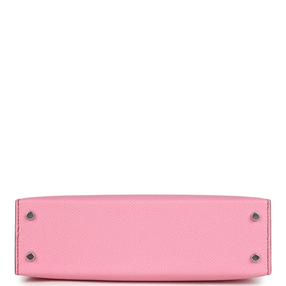 Hermes Kelly Sellier 20 Bubblegum Epsom Palladium Hardware - Image 6
