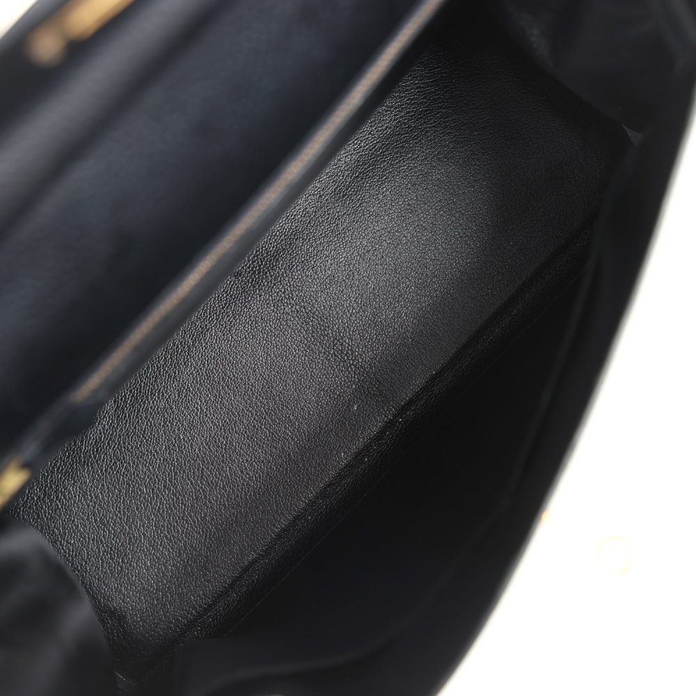 Vintage Hermes Kelly Retourne 32 Black Ardennes Gold Hardware - Image 8