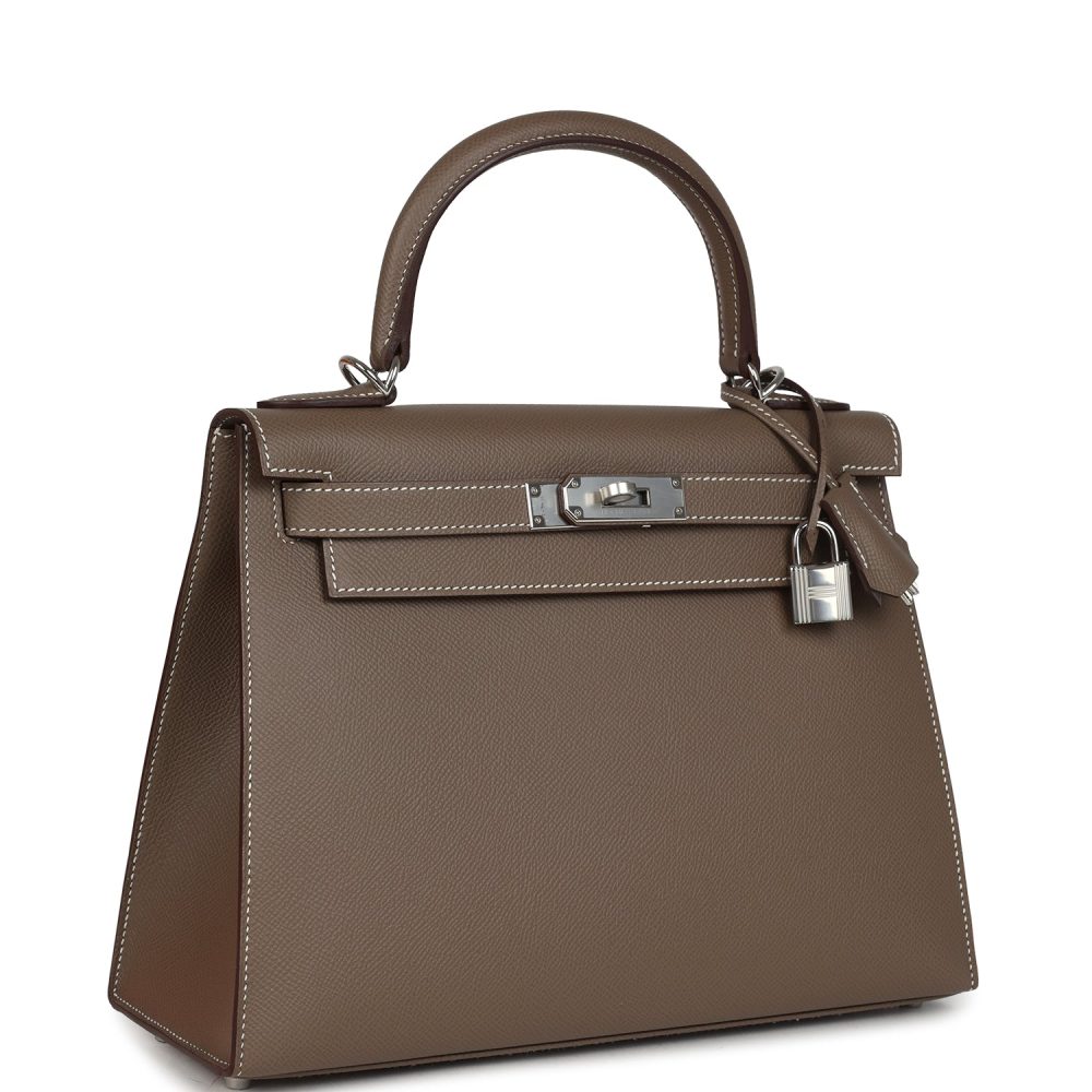 Hermes Kelly Sellier 28 Etoupe Epsom Palladium Hardware - Image 2