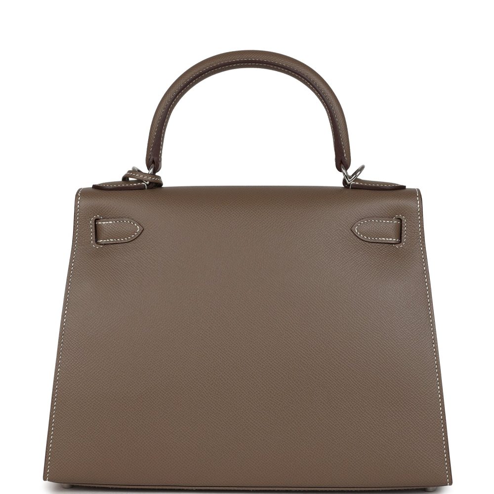 Hermes Kelly Sellier 28 Etoupe Epsom Palladium Hardware - Image 4