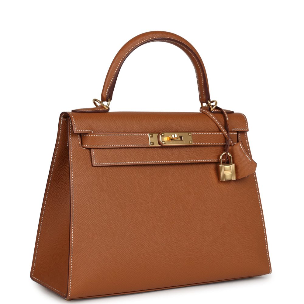 Pre-owned Hermes Kelly Sellier 28 Gold Epsom Gold Hardware - Image 2