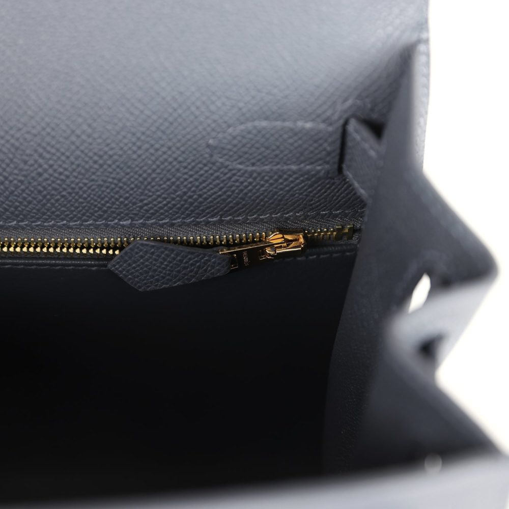 Hermes Kelly Sellier 28 Ardoise Epsom Gold Hardware - Image 9