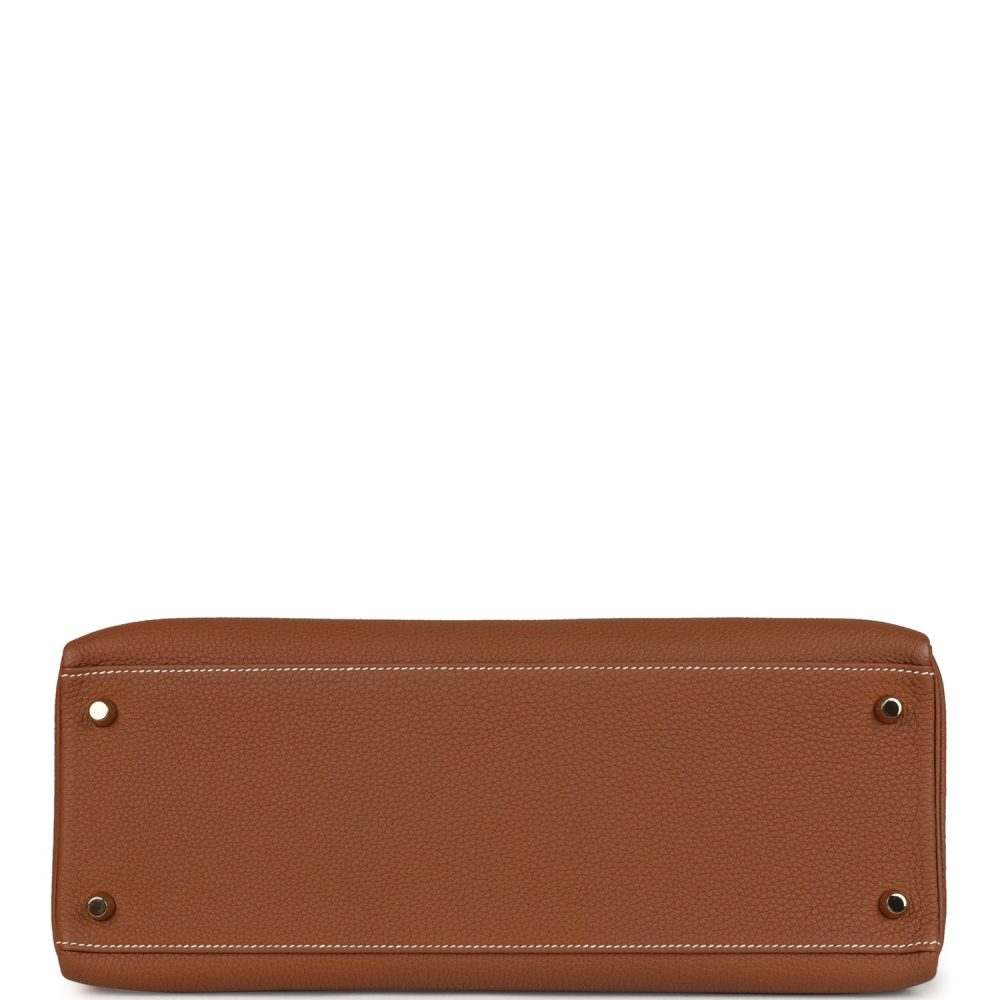 Pre-owned Hermes Kelly Retourne 35 Gold Togo Gold Hardware - Image 6