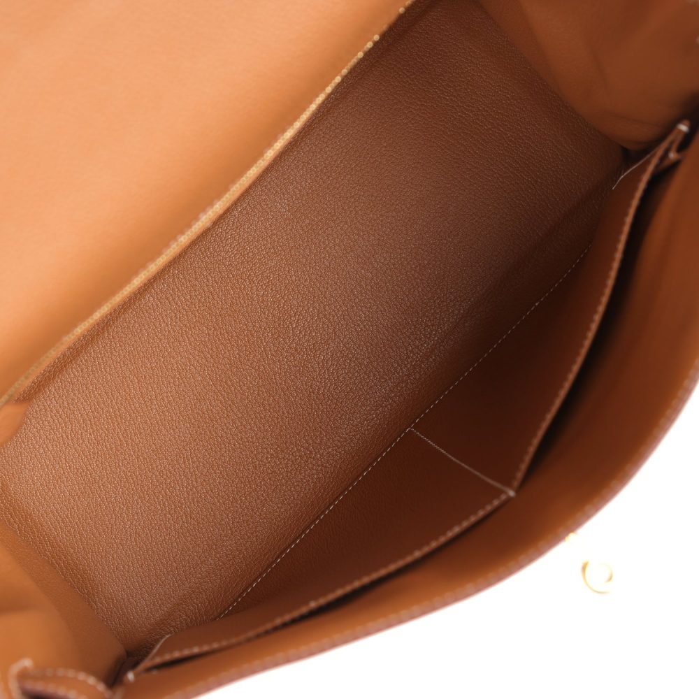 Pre-owned Hermes Kelly Retourne 35 Gold Togo Gold Hardware - Image 8