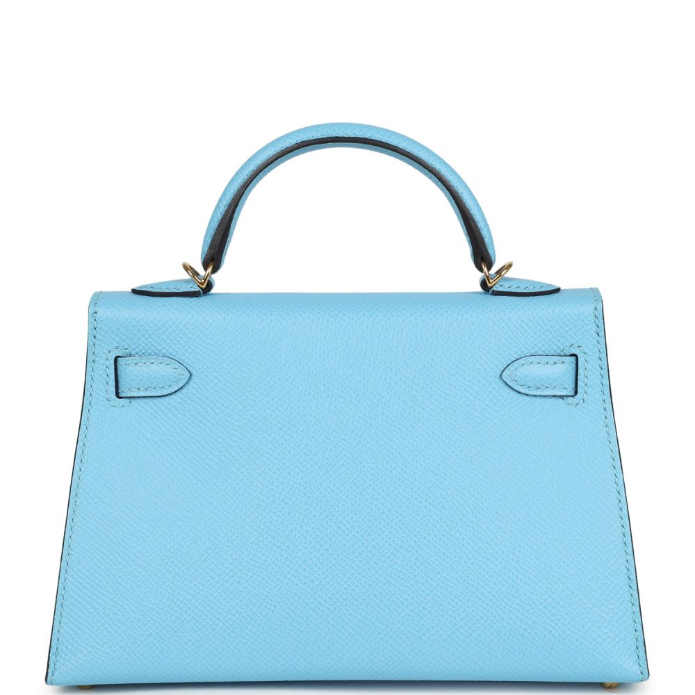 Hermes Kelly Sellier 20 Celeste Epsom Gold Hardware - Image 4