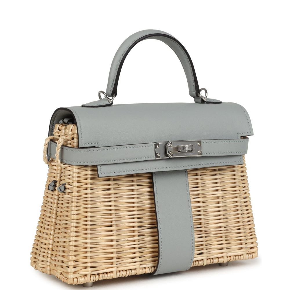 Hermes Mini Picnic Kelly 20 Bleu Glacier Swift Palladium Hardware - Image 2