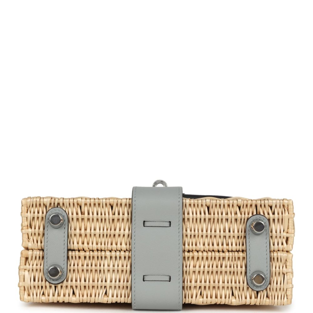 Hermes Mini Picnic Kelly 20 Bleu Glacier Swift Palladium Hardware - Image 6
