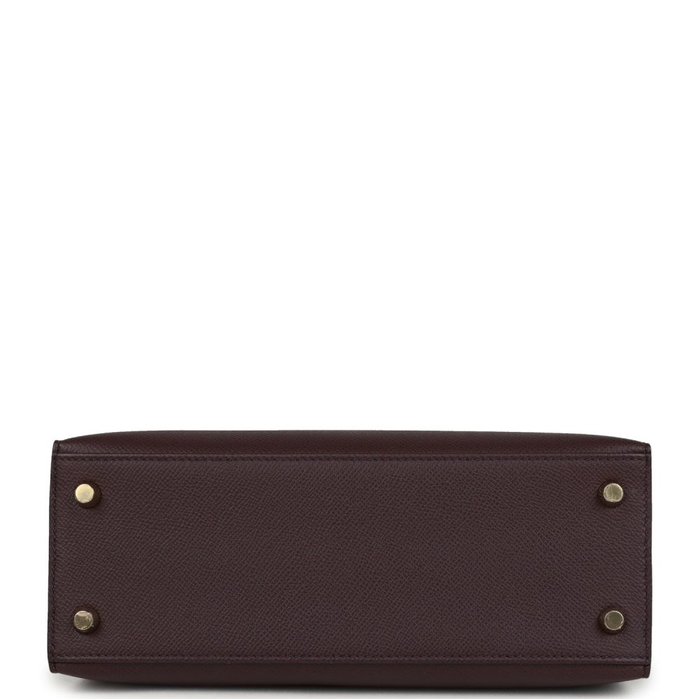 Pre-owned Hermes Kelly Sellier 25 Rouge Sellier Epsom Gold Hardware - Image 6
