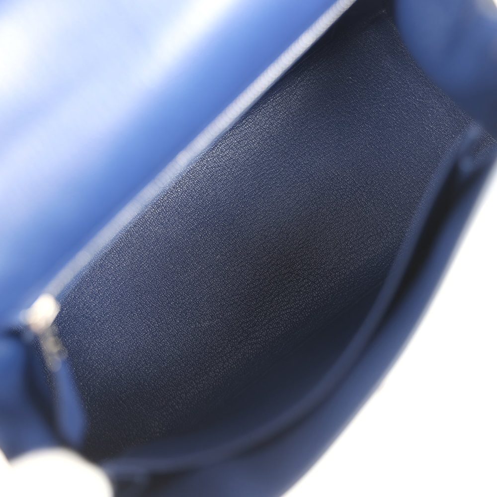Hermes Kelly Sellier 25 Bleu Saphir Chevre Chamkila Palladium Hardware - Image 8
