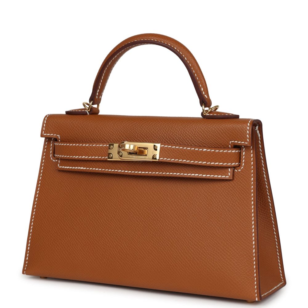 Hermes Kelly Sellier 20 Gold Epsom Gold Hardware - Image 3