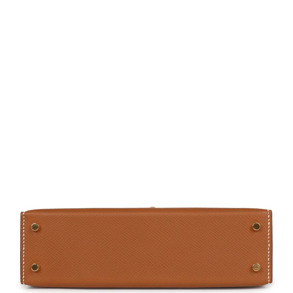 Hermes Kelly Sellier 20 Gold Epsom Gold Hardware - Image 6