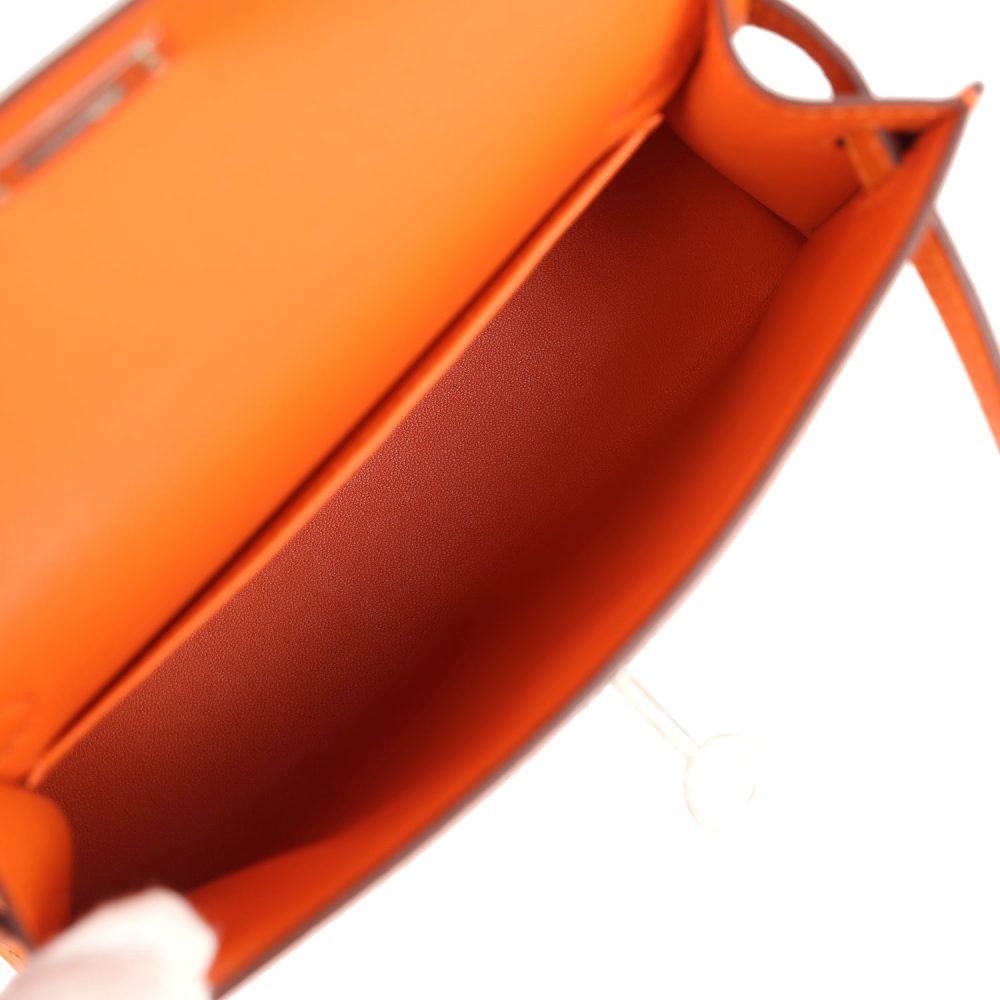 Hermes Kelly Sellier 20 Orange Epsom Palladium Hardware - Image 8