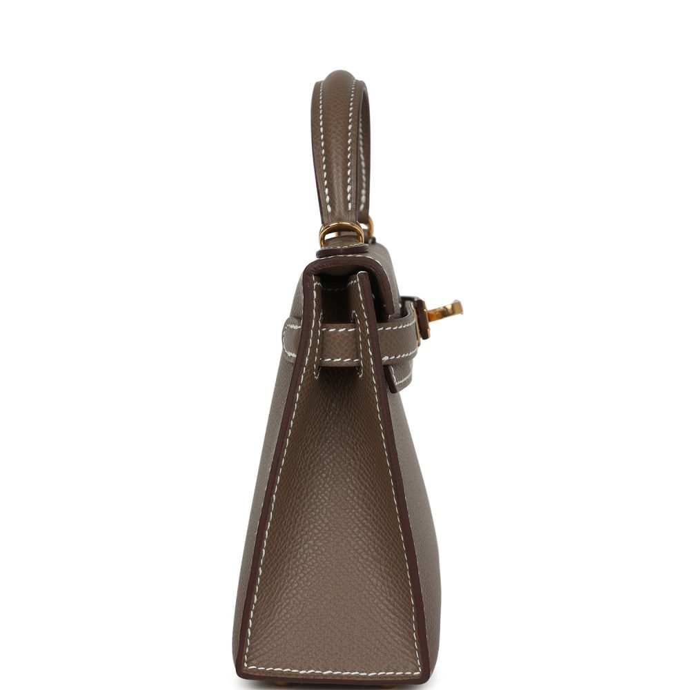 Hermes Kelly Sellier 20 Etoupe Epsom Gold Hardware - Image 4