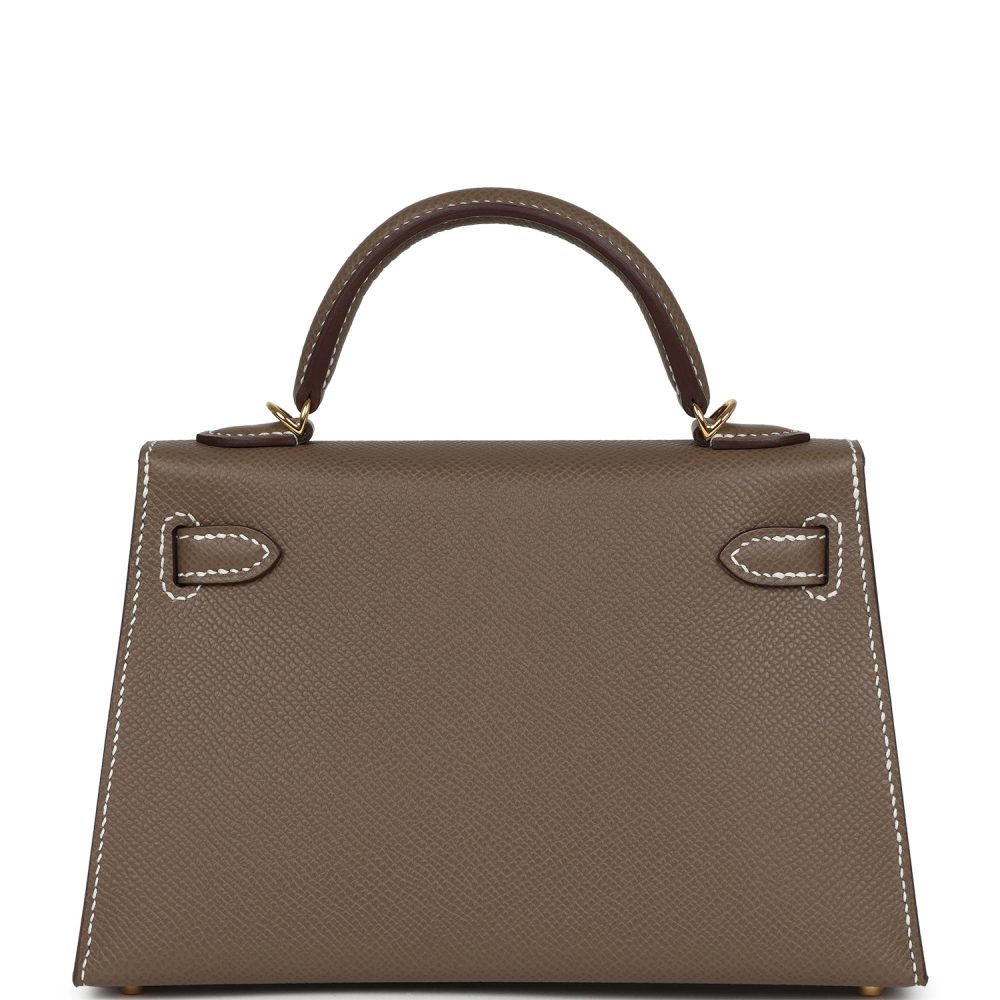 Hermes Kelly Sellier 20 Etoupe Epsom Gold Hardware - Image 5