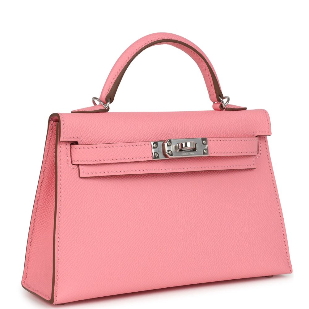Hermes Kelly Sellier 20 Rose Confetti Epsom Palladium Hardware - Image 2