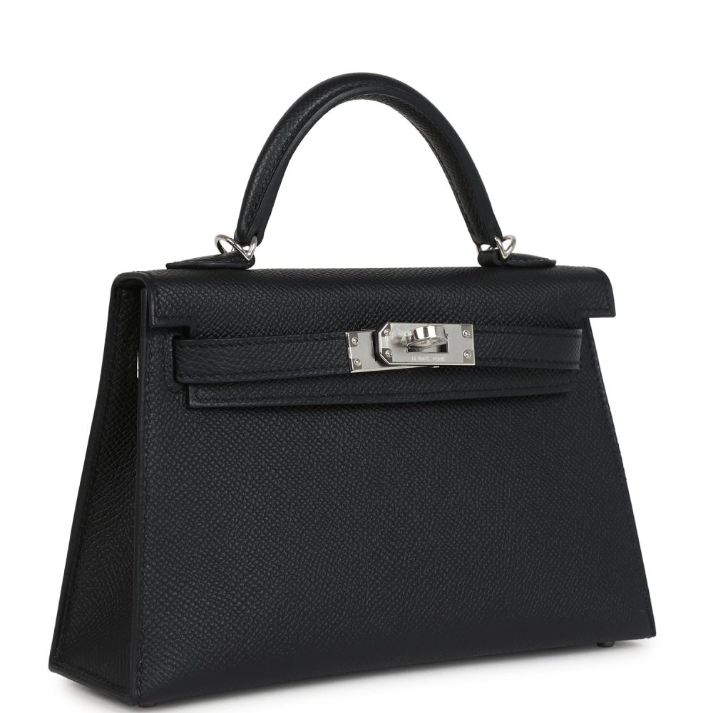 Hermes Kelly Sellier 20 Black Epsom Palladium Hardware - Image 2