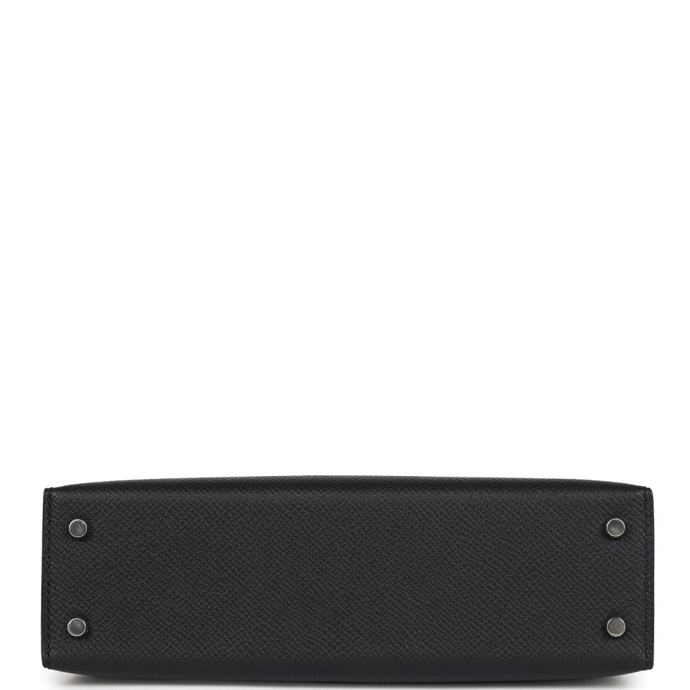Hermes Kelly Sellier 20 Black Epsom Palladium Hardware - Image 6