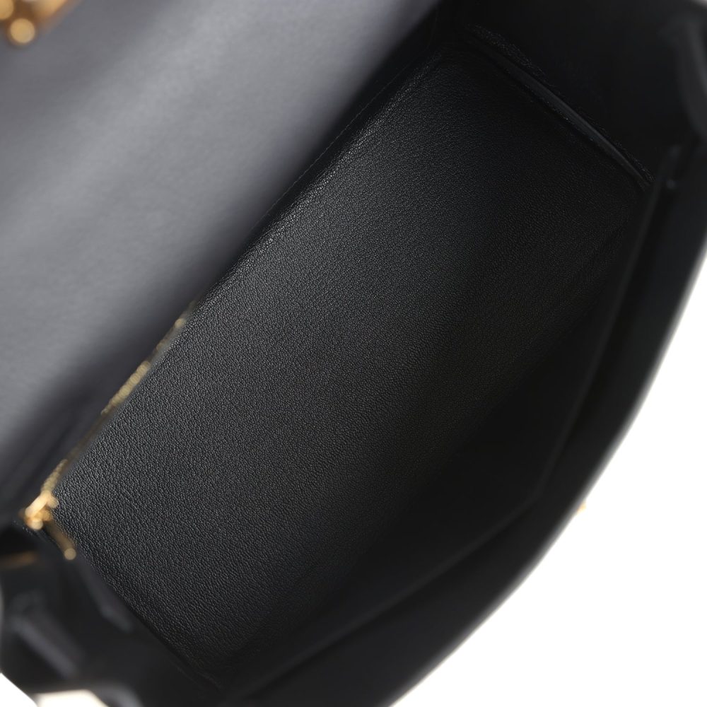 Hermes Kelly Retourne 28 Black Togo Gold Hardware - Image 8