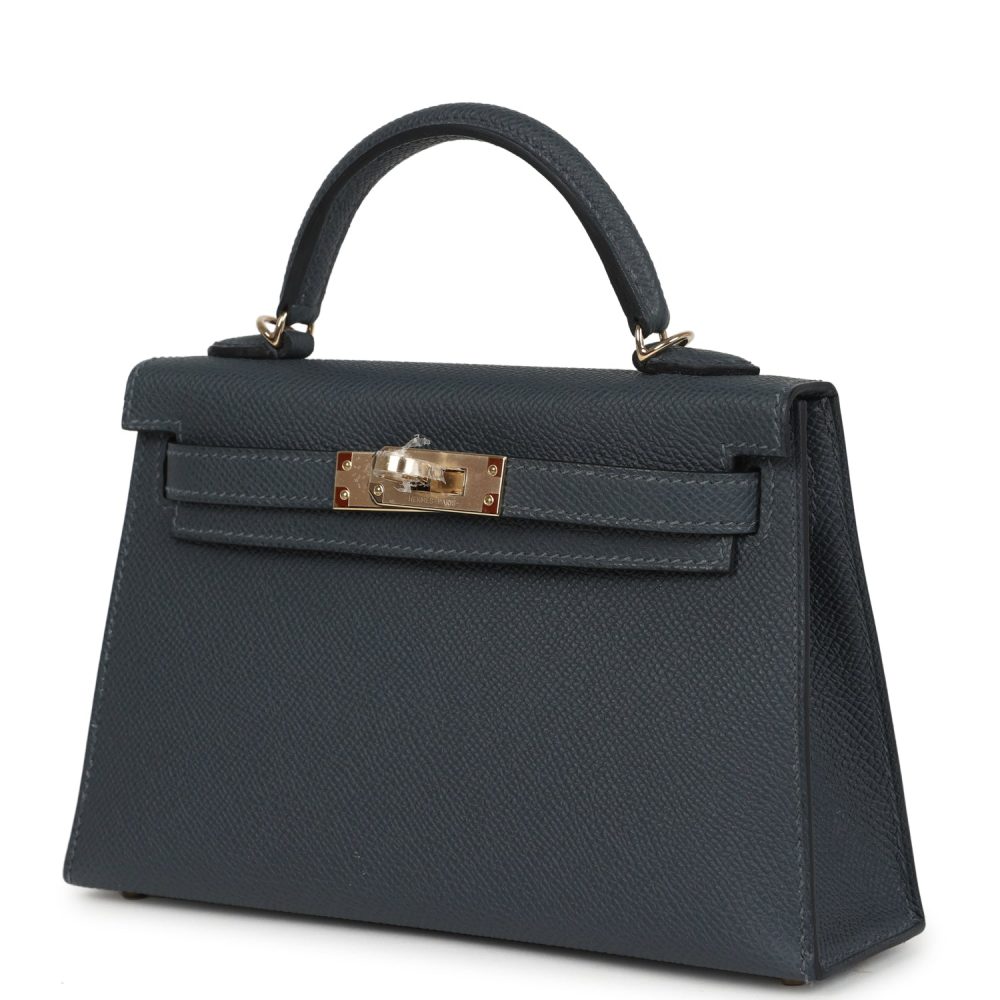 Hermes Kelly Sellier 20 Gris Misty Epsom Permabrass Hardware - Image 6