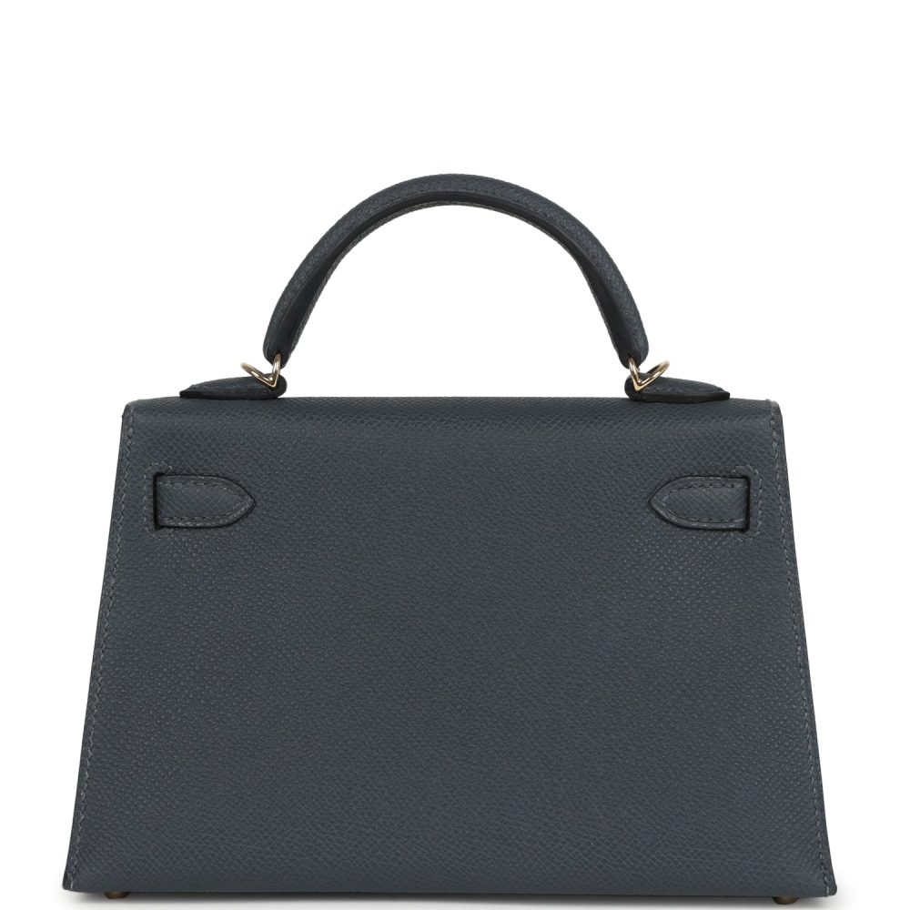 Hermes Kelly Sellier 20 Gris Misty Epsom Permabrass Hardware - Image 5