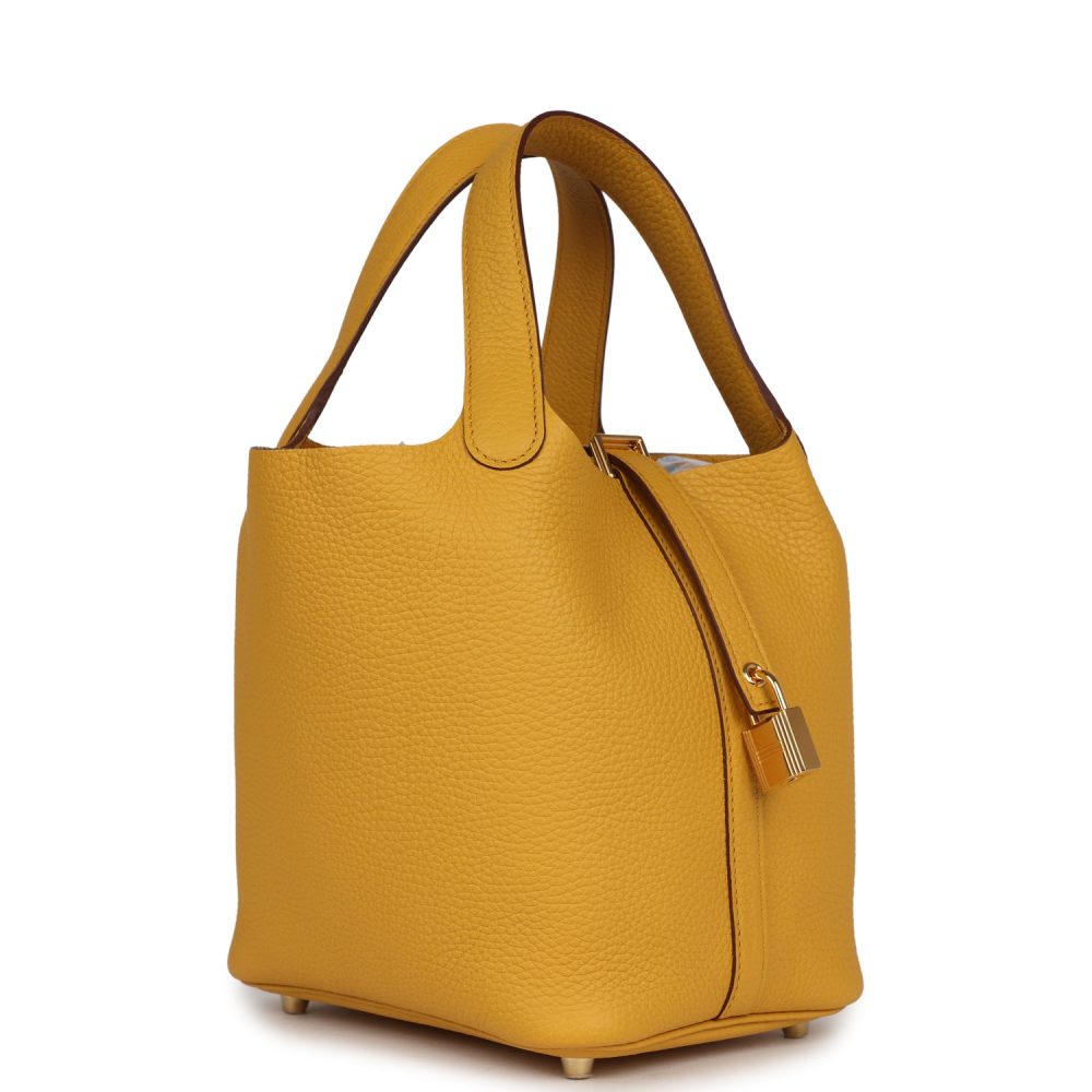 Hermes Picotin Lock 18 Jaune Ambre Clemence Gold Hardware - Image 2