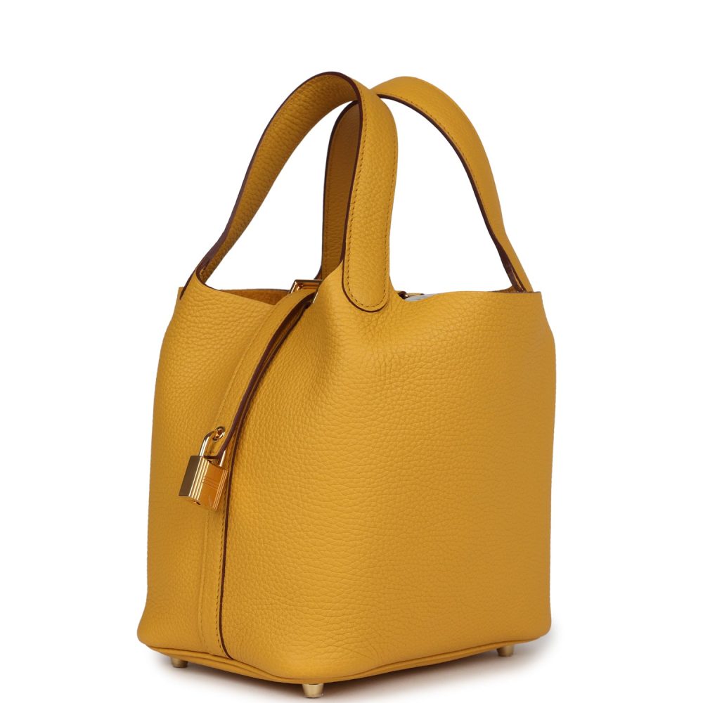 Hermes Picotin Lock 18 Jaune Ambre Clemence Gold Hardware - Image 5