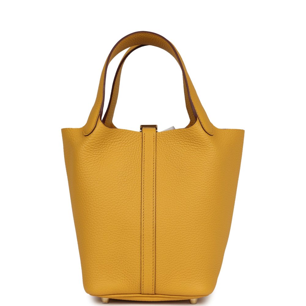 Hermes Picotin Lock 18 Jaune Ambre Clemence Gold Hardware - Image 4