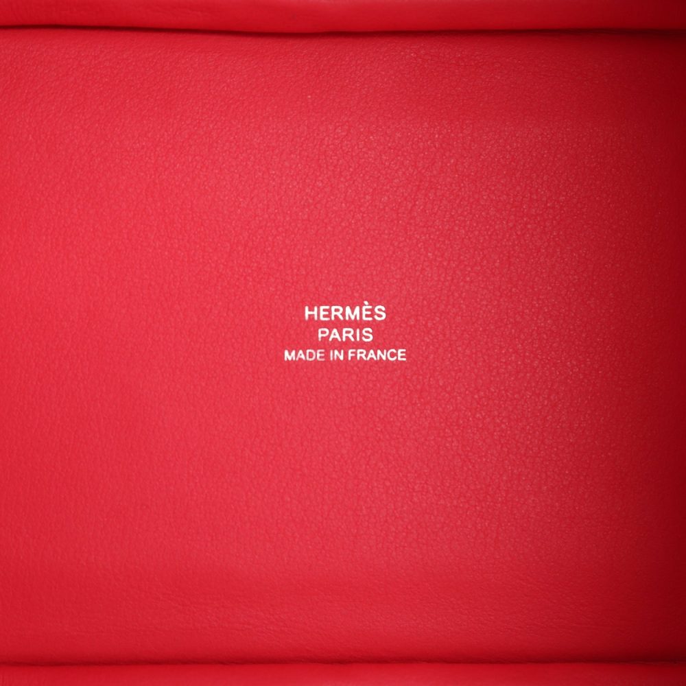Hermes Micro Picotin Lock 14 Bougainvillea Ostrich Palladium Hardware - Image 8