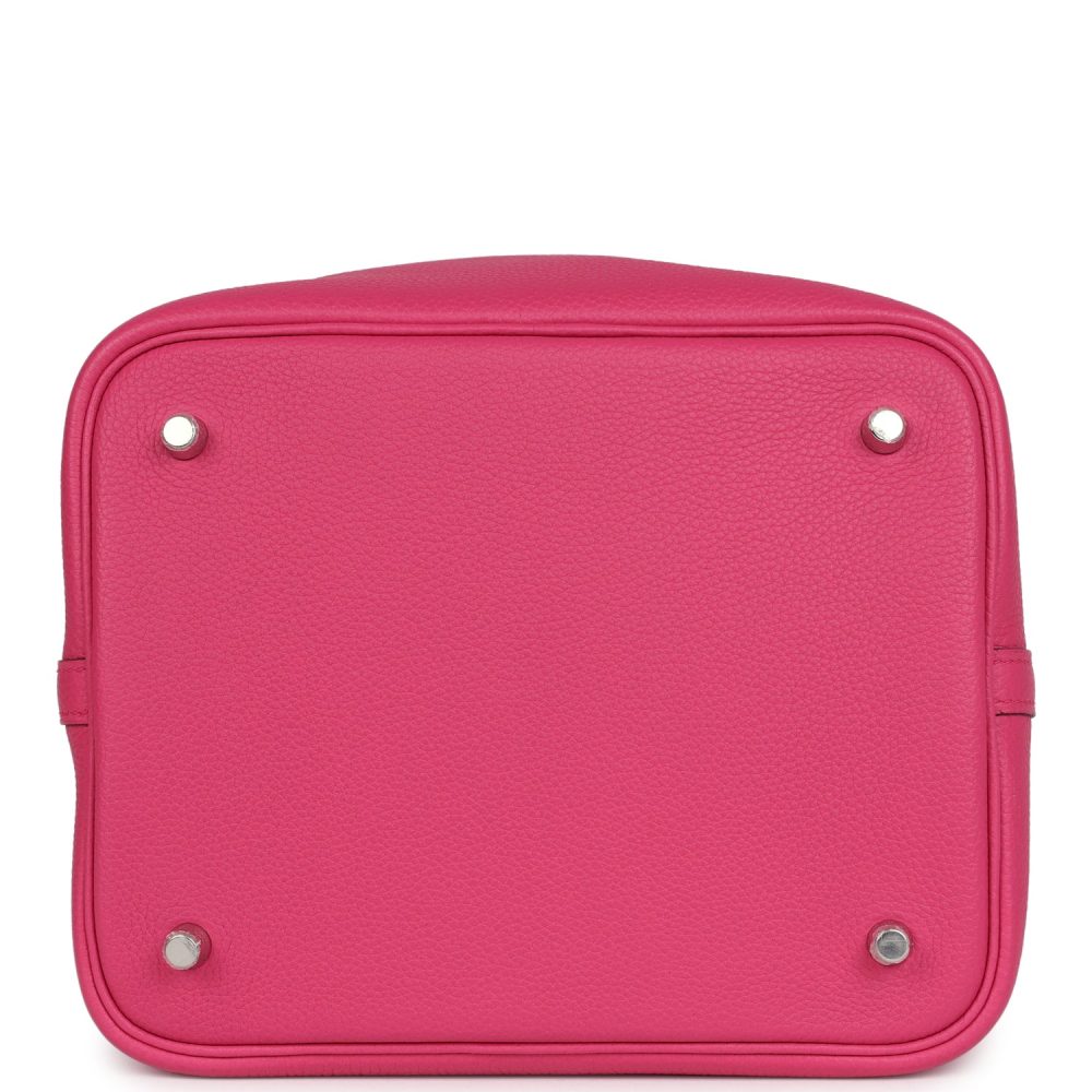 Hermes Picotin Lock 22 Rose Shocking Maurice Palladium Hardware - Image 6