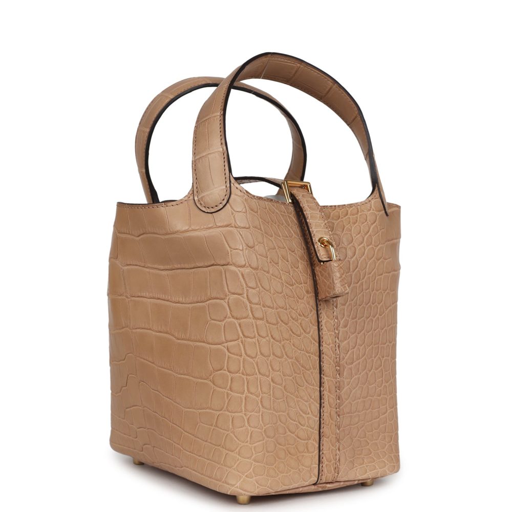 Hermes Picotin Lock 18 Chai Matte Alligator Gold Hardware - Image 2