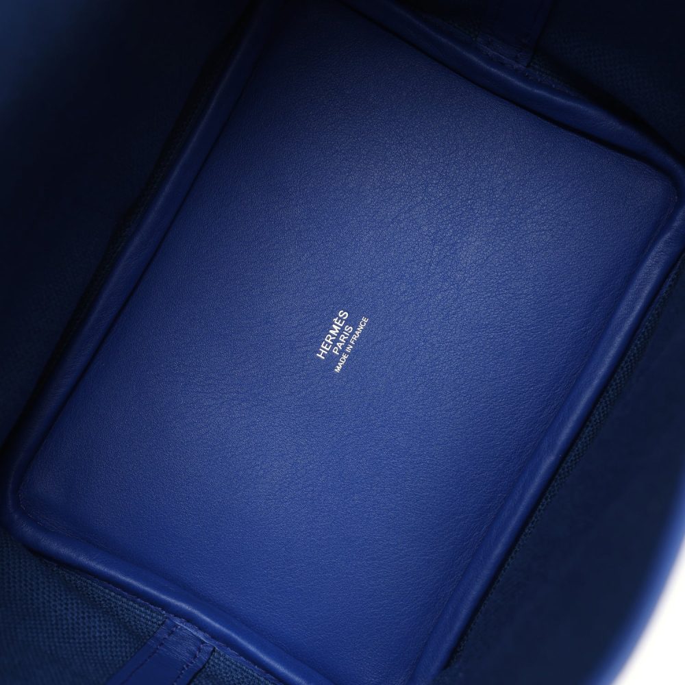 Hermes Picotin Cargo 18 Bleu Royal Swift and Toile Canvas Palladium Hardware - Image 7