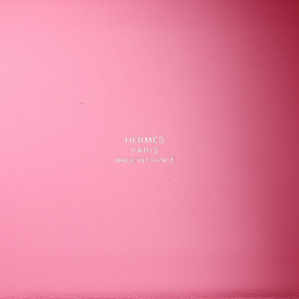 Hermes Micro Picotin Lock 14 Bubblegum Ostrich Palladium Hardware - Image 8