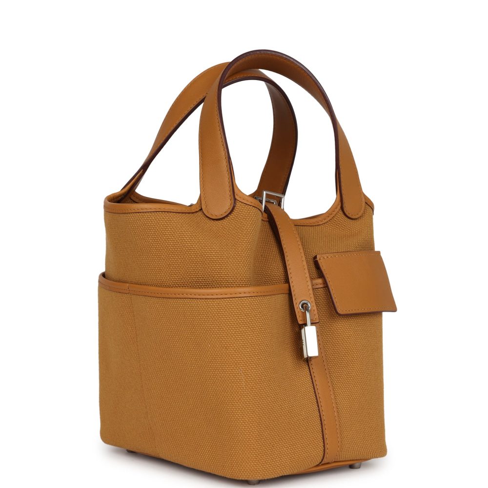 Hermes Picotin Cargo 18 Sesame Swift and Toile Canvas Palladium Hardware - Image 2