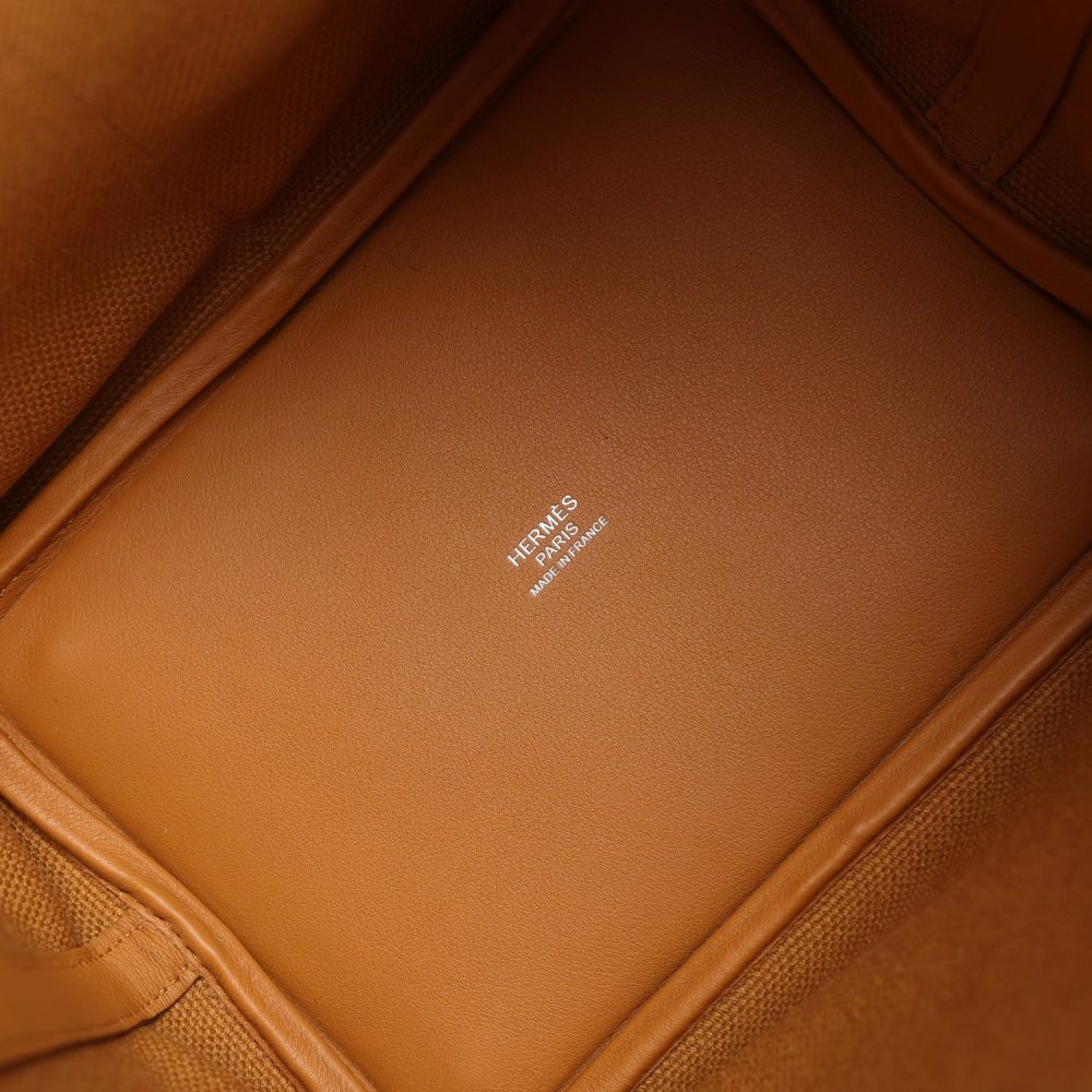 Hermes Picotin Cargo 18 Sesame Swift and Toile Canvas Palladium Hardware - Image 7