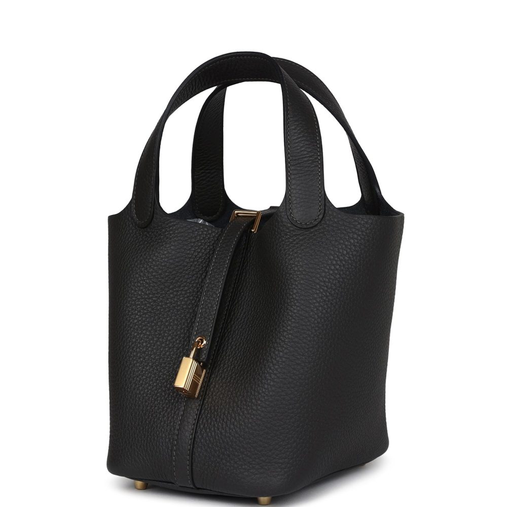 Hermes Picotin Lock 18 Dark Bronze Clemence Gold Hardware - Image 5