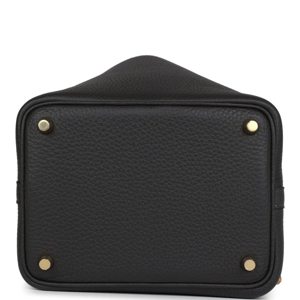 Hermes Picotin Lock 18 Dark Bronze Clemence Gold Hardware - Image 6