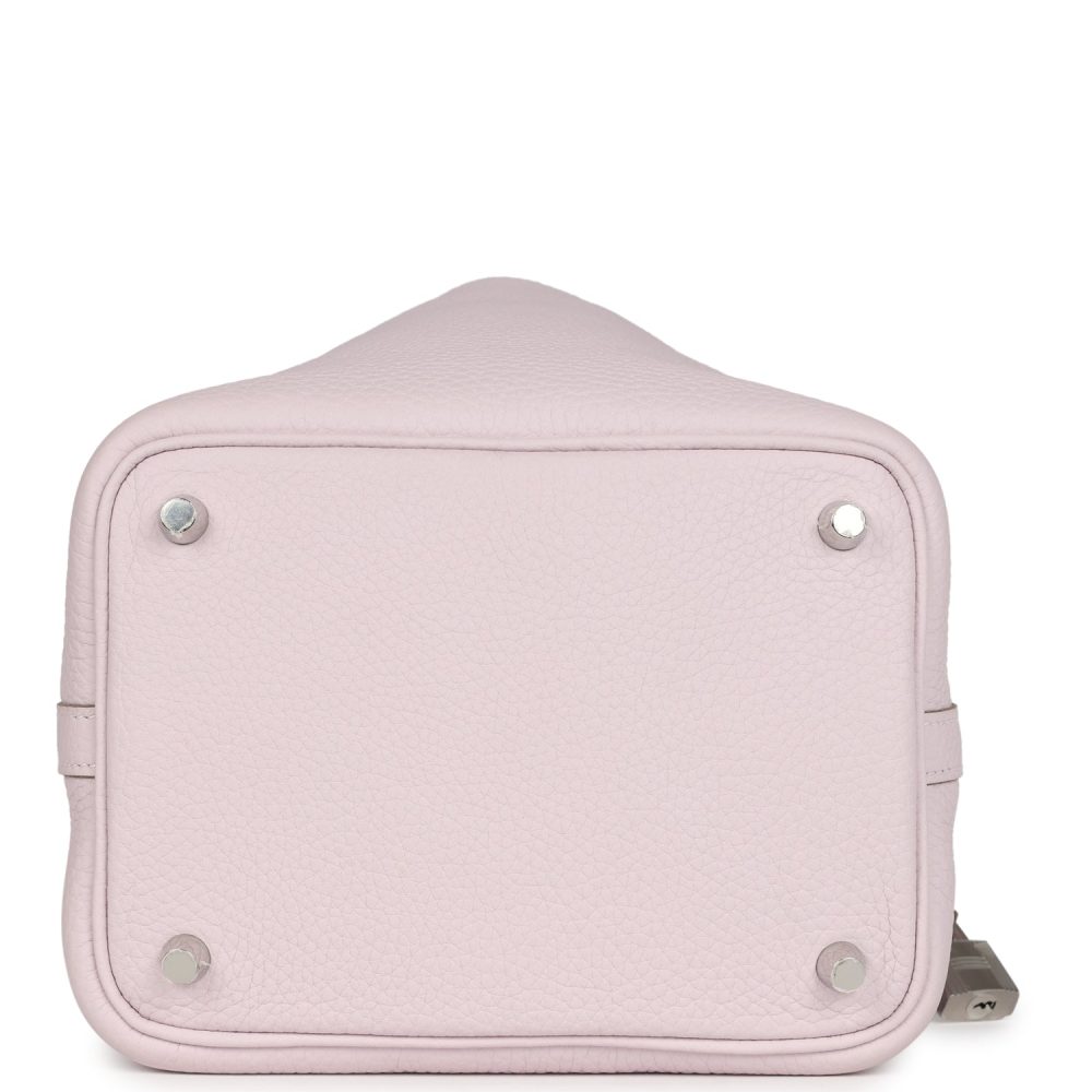 Hermes Picotin Lock 18 Mauve Pale Clemence Palladium Hardware - Image 6