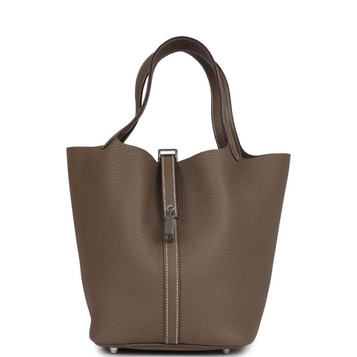 Hermes Picotin Lock 22 Etoupe Clemence Palladium Hardware