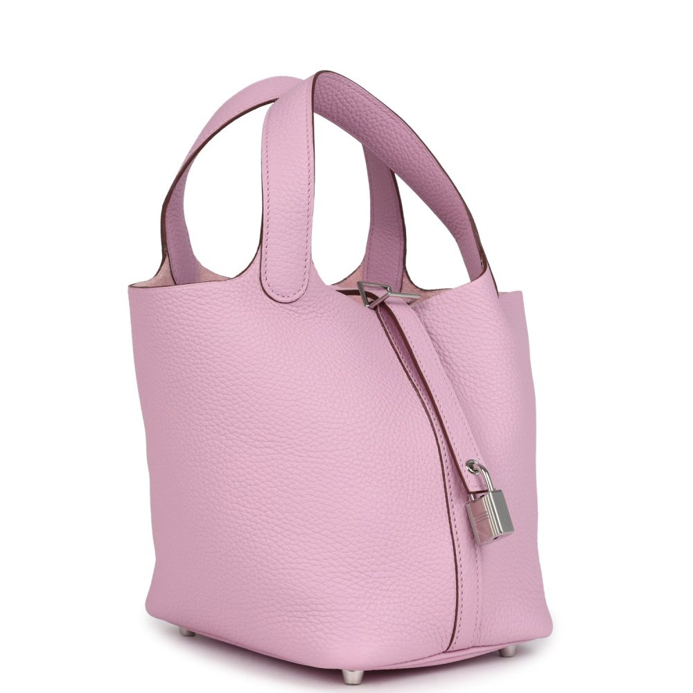 Hermes Picotin Lock 18 Mauve Sylvestre Clemence Palladium Hardware - Image 2