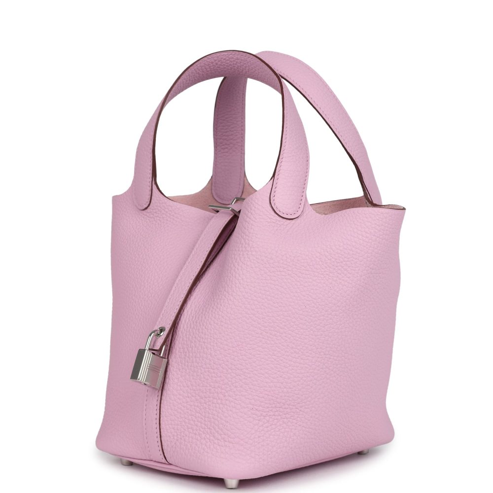 Hermes Picotin Lock 18 Mauve Sylvestre Clemence Palladium Hardware - Image 5