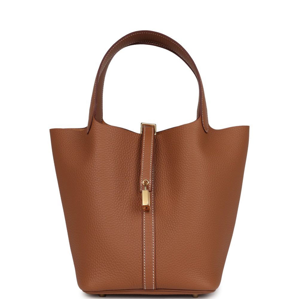 Hermes Picotin Lock 22 Gold Clemence Gold Hardware