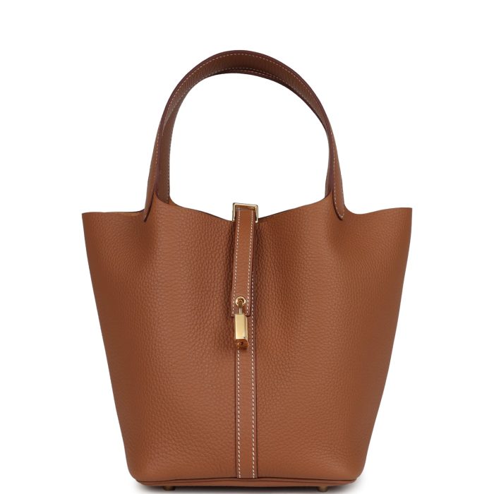 Hermes Picotin Lock 22 Gold Clemence Gold Hardware