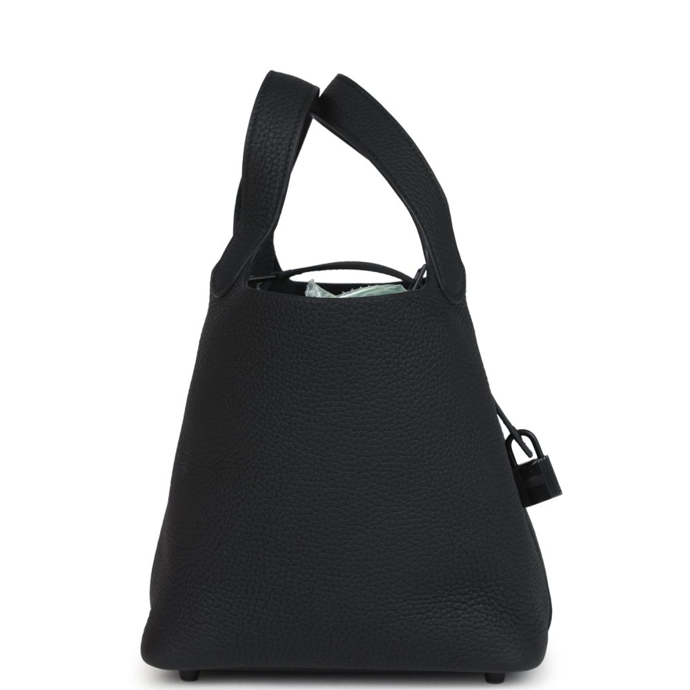 Hermes Picotin Lock 18 Monochrome Black Clemence Black Hardware - Image 3