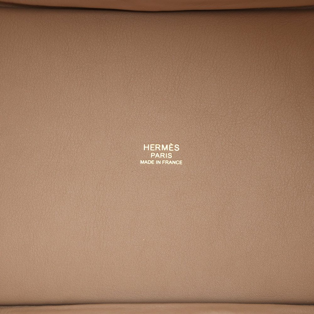 Hermes Picotin Cargo 18 Ecru Toile Canvas and Etoupe Swift Gold Hardware - Image 8