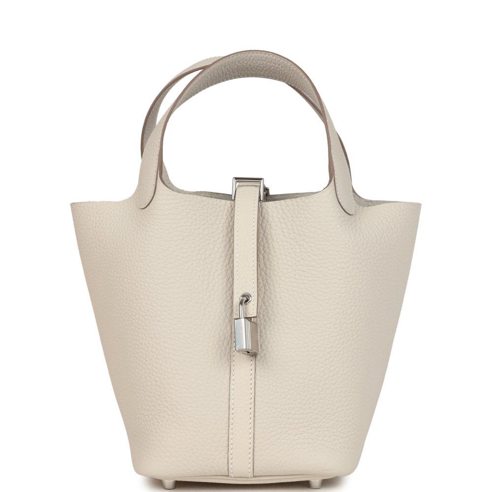 Hermes Picotin Lock 18 Craie Clemence Palladium Hardware