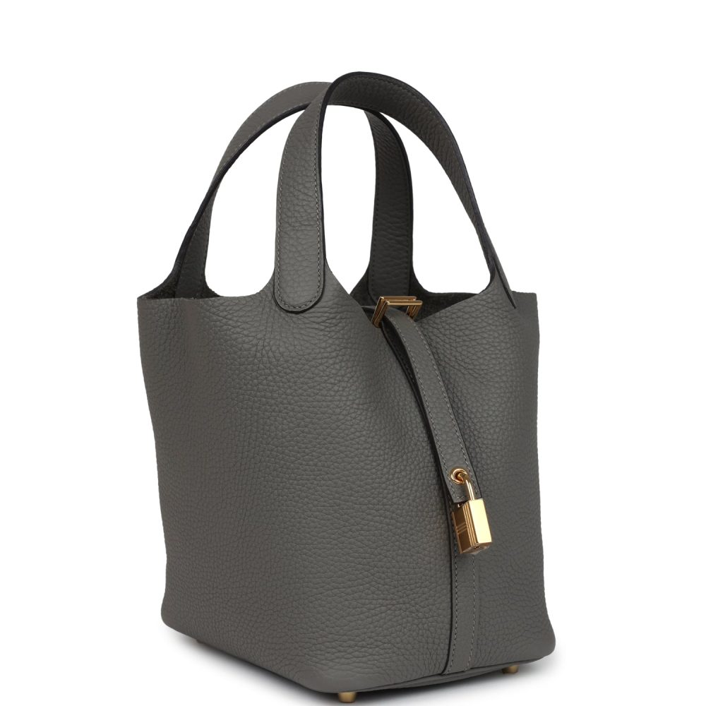 Hermes Picotin Lock 18 Gris Meyer Clemence Gold Hardware - Image 2