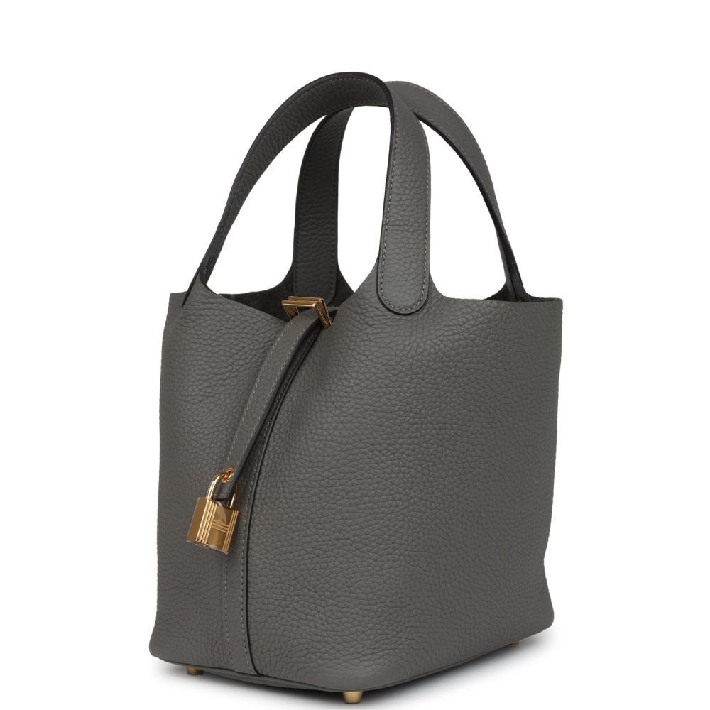 Hermes Picotin Lock 18 Gris Meyer Clemence Gold Hardware - Image 5
