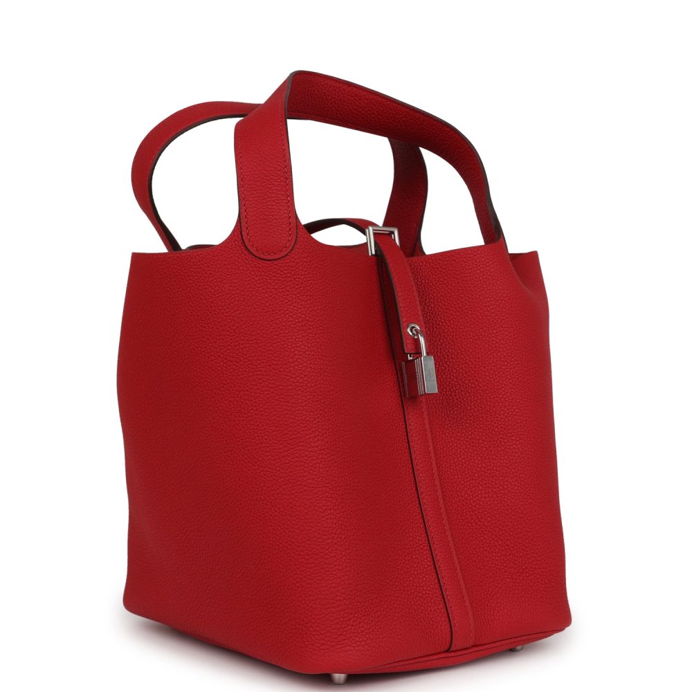 Hermes Picotin Lock 22 Rouge Piment Maurice Palladium Hardware - Image 2