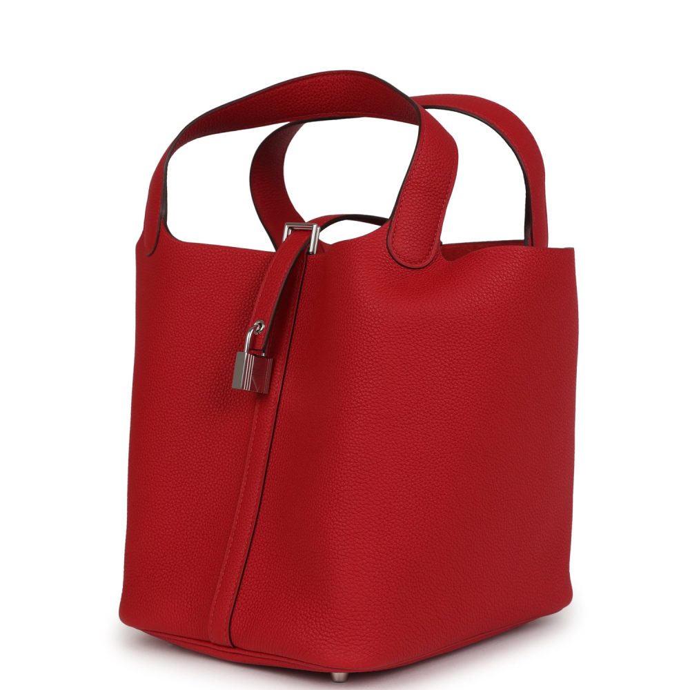 Hermes Picotin Lock 22 Rouge Piment Maurice Palladium Hardware - Image 5