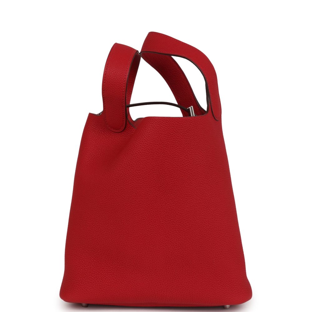 Hermes Picotin Lock 22 Rouge Piment Maurice Palladium Hardware - Image 3
